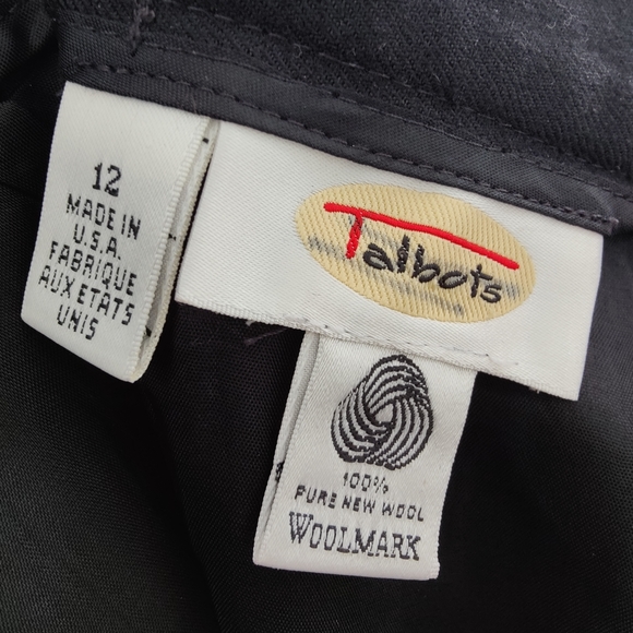 Talbot's | 100% Woolmark | Made in USA | size 12 basic black 🖤 skirt | 12 - Picture 4 of 14